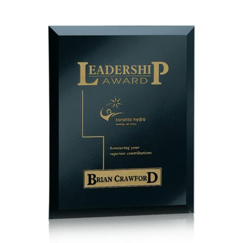 Awards and Trophies - Plaque Awards - Mirror Plaque - Black
