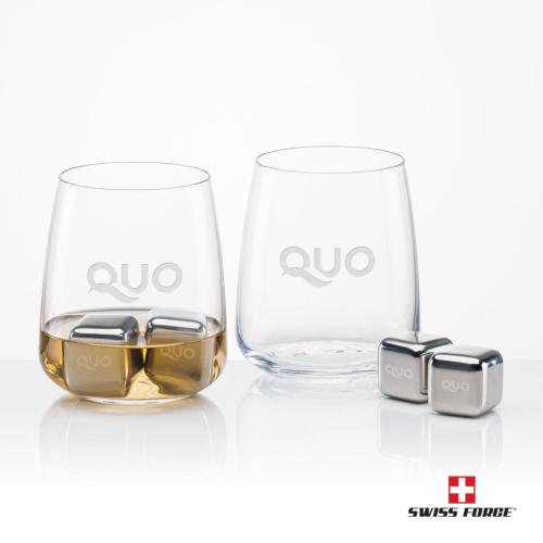 Corporate Gifts - Barware - Wine Accessories - Swiss Force® S/S Ice Cubes & 2 Dunhill Tasters