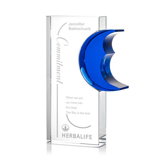 Awards and Trophies - Sabatini Moon Rectangle Crystal Award