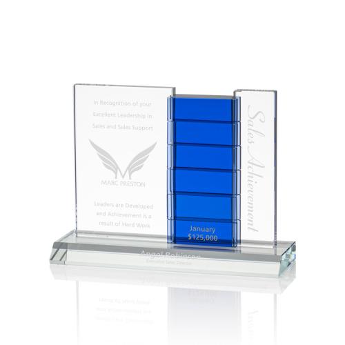Awards and Trophies - Building Block Rectangle Crystal Award