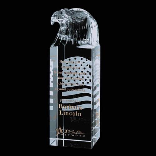Awards and Trophies - Stratton Eagle Animals Crystal Award