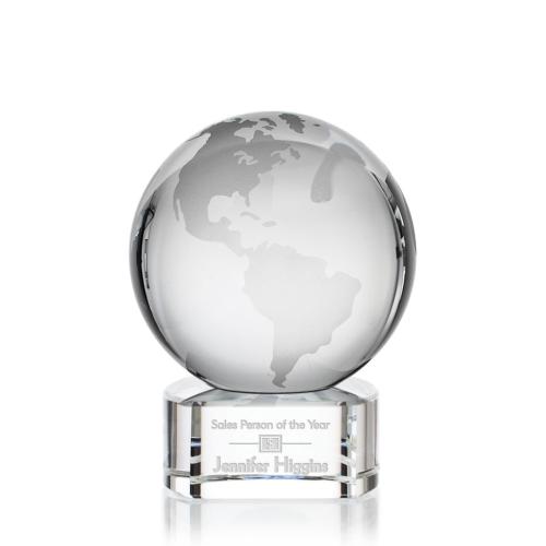Awards and Trophies - Globe Clear on Paragon Globe Crystal Award