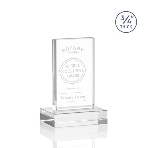Awards and Trophies - Holmes Clear Rectangle Crystal Award