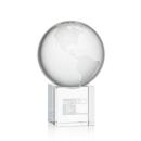 Globe Globe on Cube Crystal Award