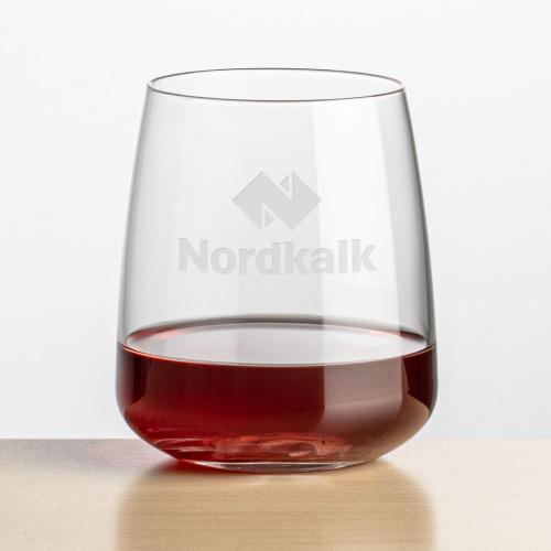 Corporate Gifts - Barware - Wine Glasses - Dunhill Stemless Wine - Deep Etch