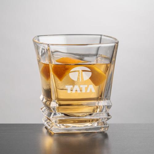 Corporate Gifts - Barware - On the Rocks Glasses - Bentley On-the-Rocks - Deep Etch