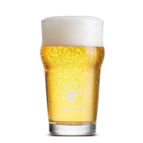 Corporate Gifts - Barware - Pilsners & Steins - Hamburg Beer Glass 13.5oz - Deep Etch