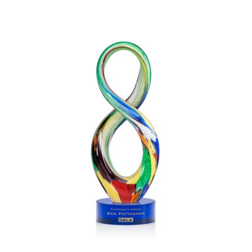 Awards and Trophies - Duarte Blue Art Glass Award