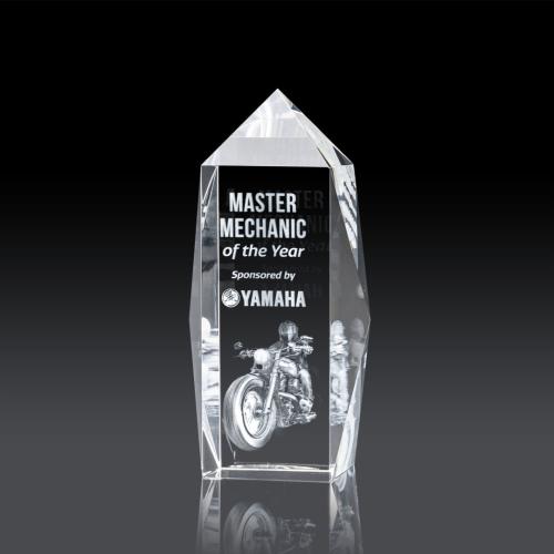 Awards and Trophies - Bloomington Obelisk 3D Crystal Award