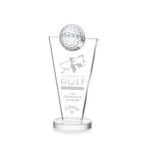 Awards and Trophies - Slough Golf Clear Globe Crystal Award
