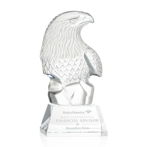 Awards and Trophies - Fredricton Eagle Animals on Cleveland Crystal Award