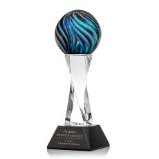 Employee Gifts - Malton Black on Langport Base Globe Glass Award
