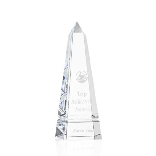 Awards and Trophies - Groove Clear Obelisk Crystal Award
