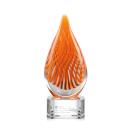 Aventura Clear on Paragon Base Circle Art Glass Award