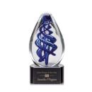 Expedia Black on Paragon Base Circle Art Glass Award