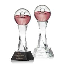 Employee Gifts - Jupiter Clear on Langport Base Globe Glass Award