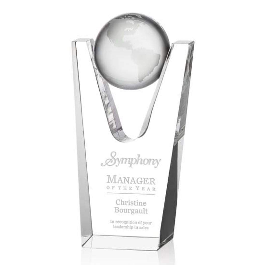 Pierce Globe Crystal Award