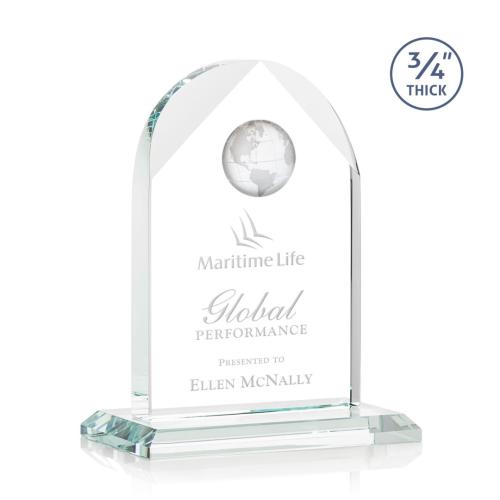 Awards and Trophies - Blake Starfire Globe Crystal Award
