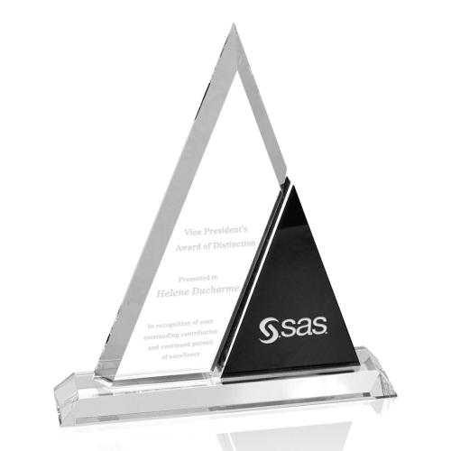 Awards and Trophies - Harmony with Black Pyramid Crystal Award