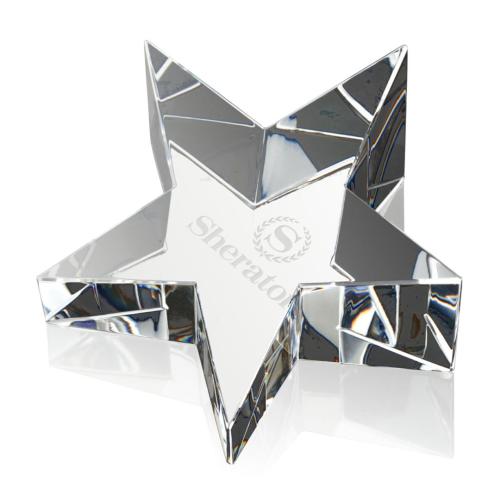 Awards and Trophies - Slanted Star Crystal Award