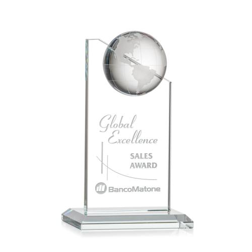Awards and Trophies - Arden Optical Globe Crystal Award
