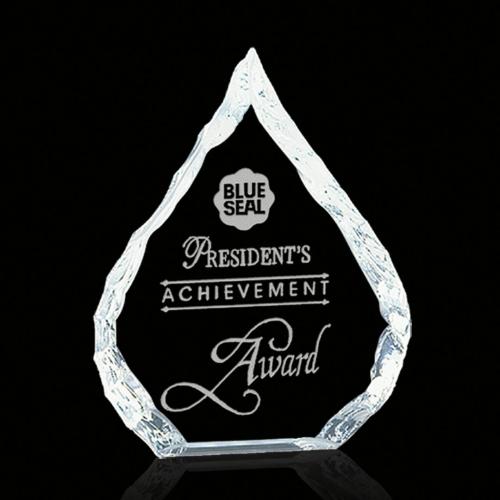 Awards and Trophies - Iceberg Oil Drop Starfire Crystal Award