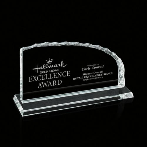 Awards and Trophies - Horizontal Iceberg Starfire Crystal Award