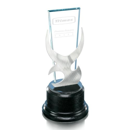 Awards and Trophies - Unique Awards - Jasper Trophy Unique on Black Base Crystal Award