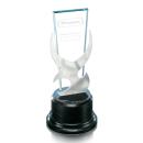 Jasper Trophy Unique on Black Base Crystal Award