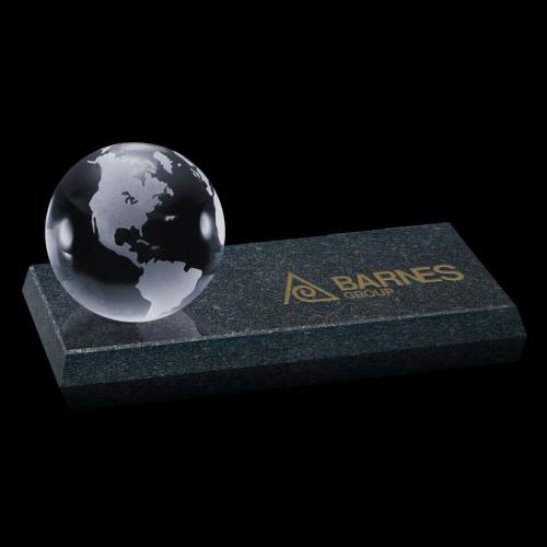 Corporate Gifts - Desk Accessories - Paperweights - Globe on Granite Base