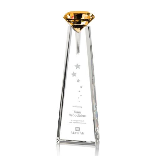 Awards and Trophies - Alicia Gemstone Amber Crystal Award