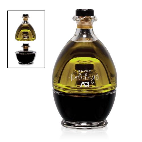 Corporate Gifts - Olive Oil & Vinegar - Romeo & Guilietta Oil & Vinegar - Deep Etch