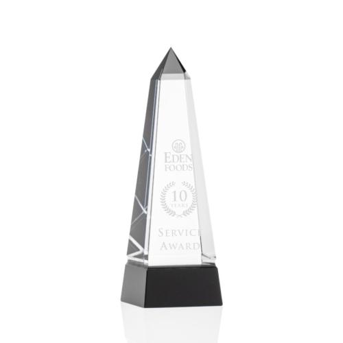 Awards and Trophies - Groove Black Obelisk Crystal Award