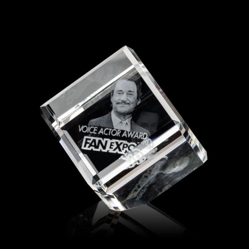 Awards and Trophies - Carlton Cube 3D Square / Cube Crystal Award