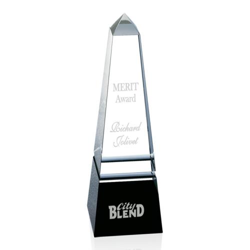 Awards and Trophies - Groove Black Obelisk Crystal Award