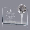 Traylor Golf Rectangle Crystal Award