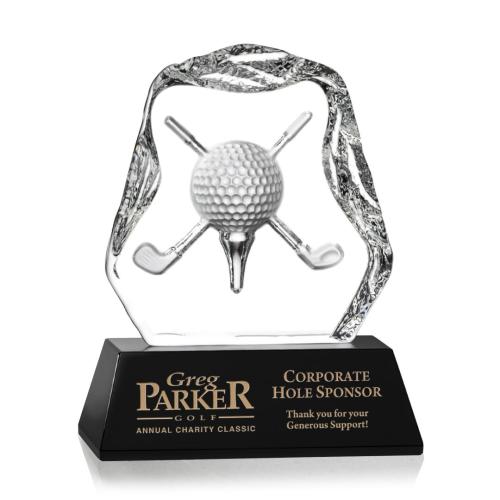 Awards and Trophies - Slaithwaite Golf Black Crystal Award