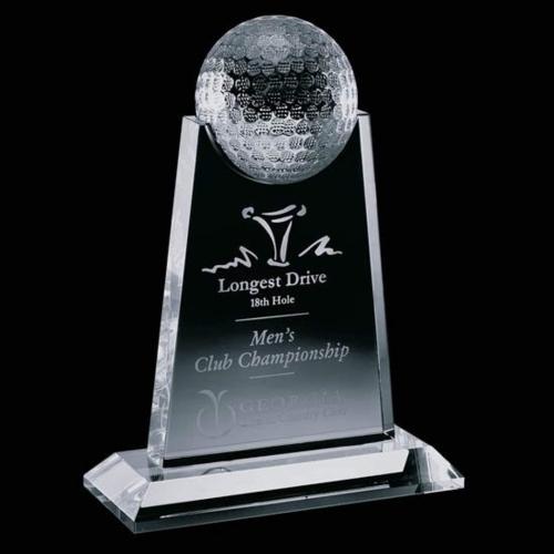 Awards and Trophies - Golf Awards - Maryvale Golf Rectangle Crystal Award