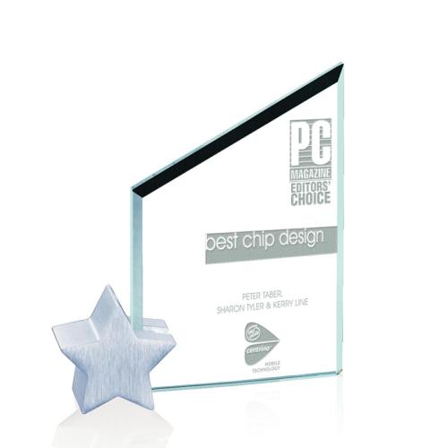 Awards and Trophies - Cooper Star Jade Peaks Glass Award