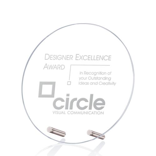Awards and Trophies - Windsor Chrome Circle Crystal Award