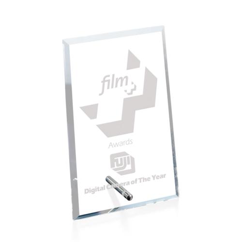 Awards and Trophies - Windsor Vertical Chrome Rectangle Crystal Award