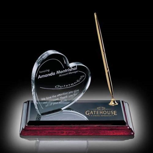 Awards and Trophies - Desktop Awards - Heart on Albion™ Pen Set - Gold