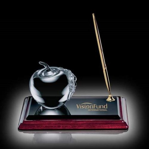 Awards and Trophies - Desktop Awards - Apple on Albion™ Pen Set - Gold