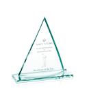 Curved Oxford Jade Pyramid Glass Award
