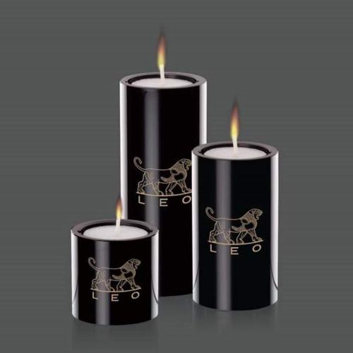 Corporate Gifts - Candle Holders - Tissol  Candleholders - Black (Set of 3)