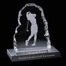 Golfer Iceberg Crystal on Marble -Female Award