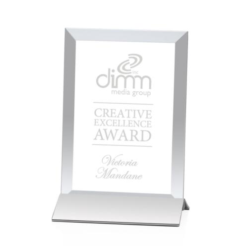 Awards and Trophies - Rainsworth Silver/Vertical Rectangle Crystal Award