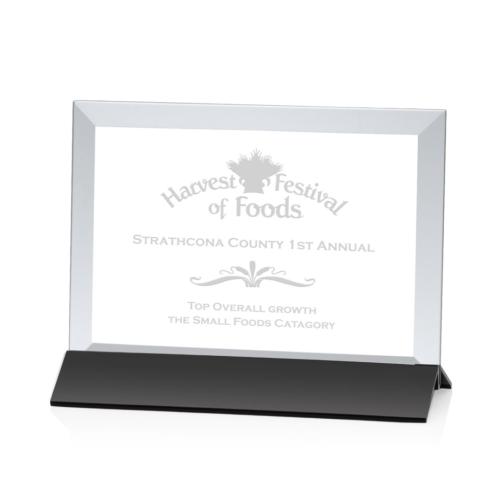 Awards and Trophies - Rainsworth Black/Horizontal Rectangle Crystal Award