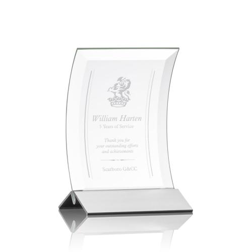 Awards and Trophies - Dominga Silver Rectangle Crystal Award
