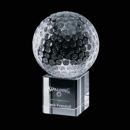 Awards and Trophies - Golf Awards - Bellevue Golf Globe Crystal Award